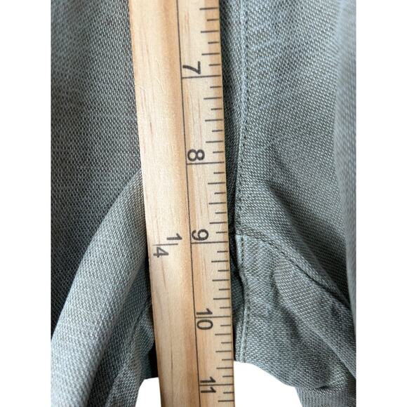 Nicole Miller Cargo Pants Womens Small Olive Green Linen Lyocell Utility Joggers - Picture 11 of 13